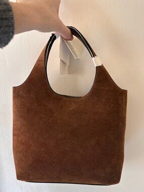 NWT Zara Tan/Brown Mini Leather Shopping Bag